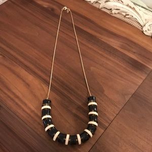 Long black and white Kate spade enamel necklace